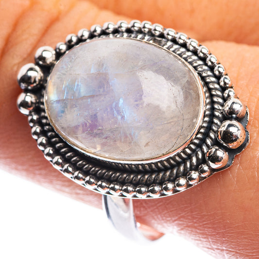 Rainbow Moonstone Ring Size 10 (925 Sterling Silver) R144158