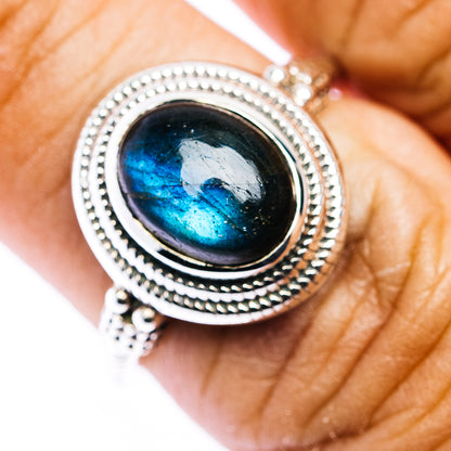 Labradorite Ring Size 7.25 (.925 Sterling Silver)