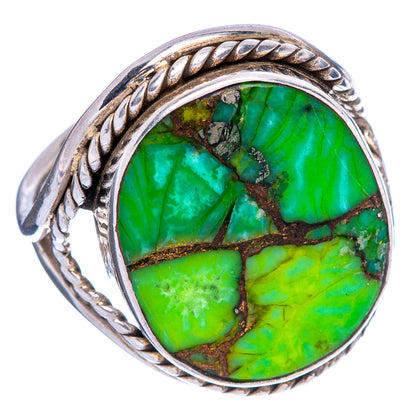 Green Copper Composite Turquoise Ring Size 6.5 (925 Sterling Silver) R146538