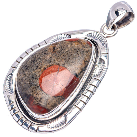 Sterling silver peanut obsidian pendant with red center, hinged bail and textured bezel