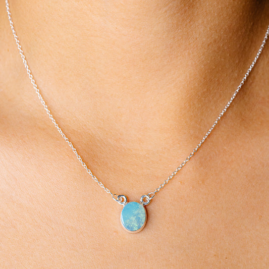 Doublet Opal Necklace 16.375" (925 Sterling Silver) N90265