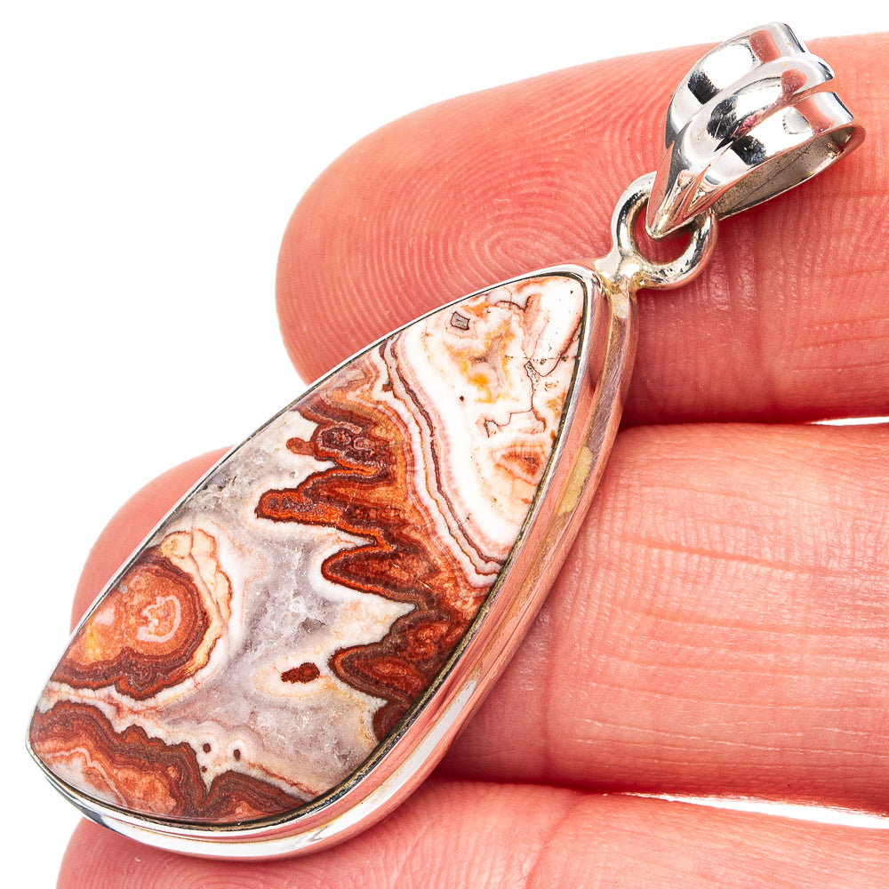 Rosetta Jasper Pendant 1 3/4" (.925 Sterling Silver)