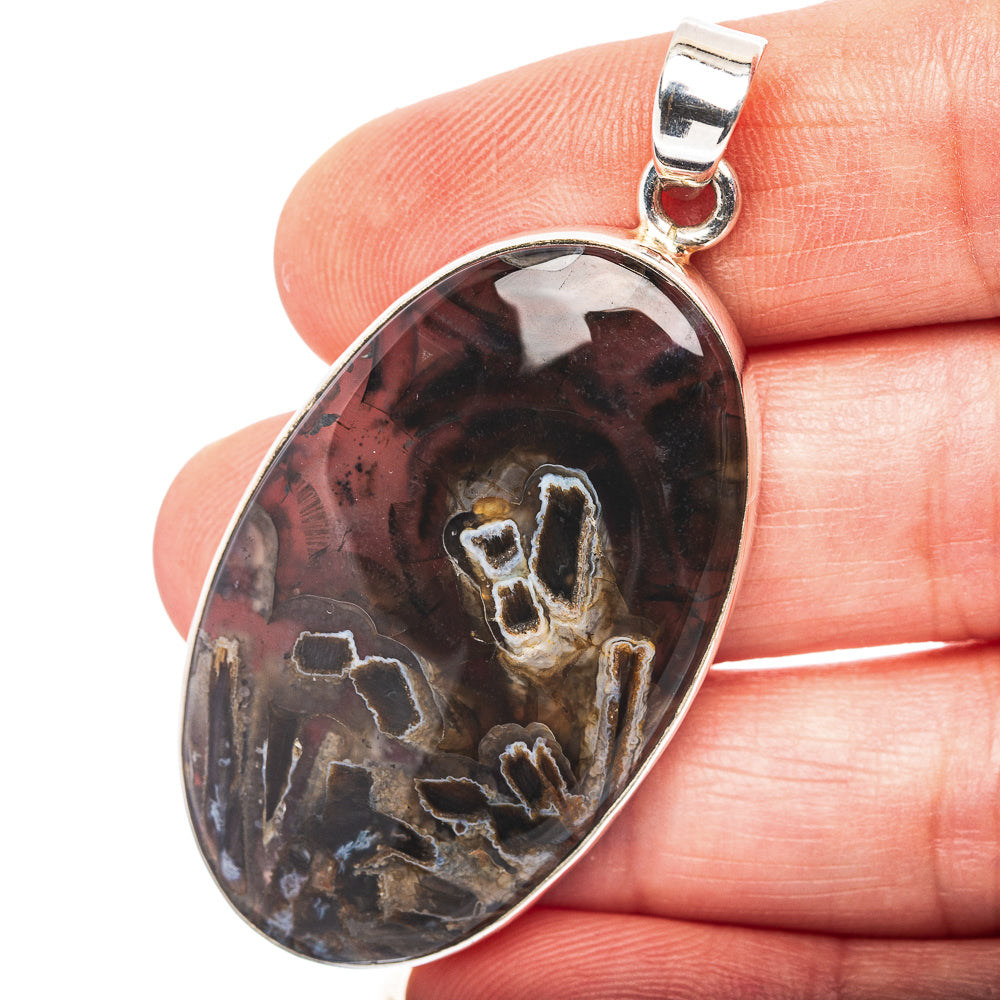 Stick Agate Pendant 2 1/8" (.925 Sterling Silver)