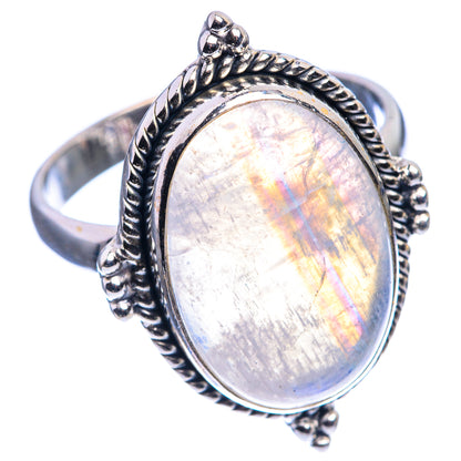 Rainbow Moonstone Ring Size 11 (925 Sterling Silver) R142420