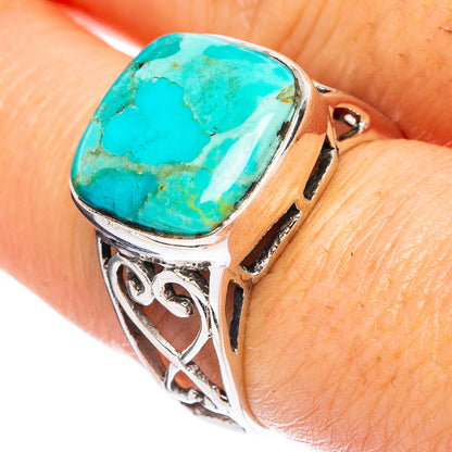 Rare Arizona Turquoise Ring Size 8 (925 Sterling Silver) R4819