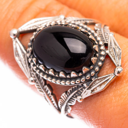Black Onyx Ring Size 9.25 (925 Sterling Silver) R140766