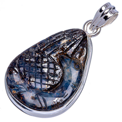Rare Boulder Opal Bird Pendant 1 5/8" (925 Sterling Silver) P40469