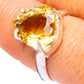 Faceted Citrine Ring Size 9 (925 Sterling Silver) R4539
