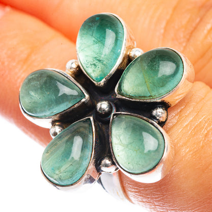 Blue Fluorite Ring Size 7.5 (925 Sterling Silver) R142404