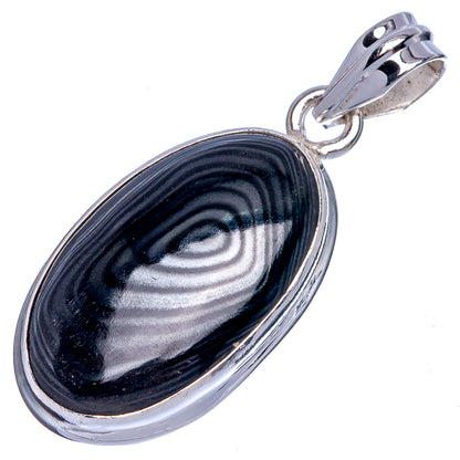 Psilomelane Pendant 1 1/2" (925 Sterling Silver) P40383
