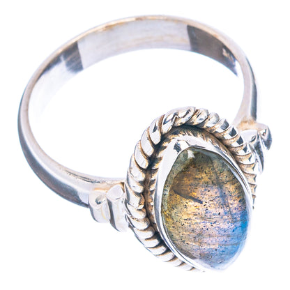 Labradorite Ring Size 6.75 (.925 Sterling Silver)
