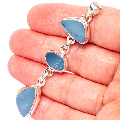 Rare Doublet Opal Pendant 2 3/4" (.925 Sterling Silver)