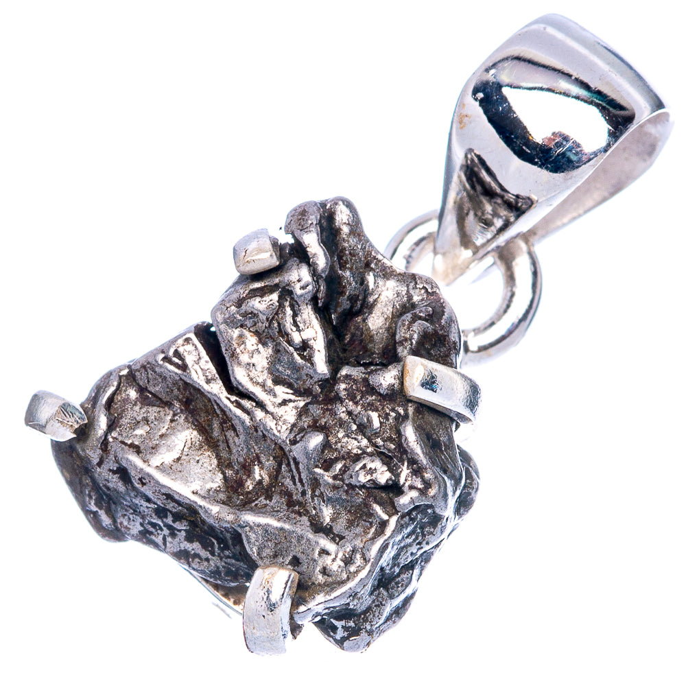 Rare Campo Del Cielo Meteorites  Pendant 7/8" (925 Sterling Silver) P41646