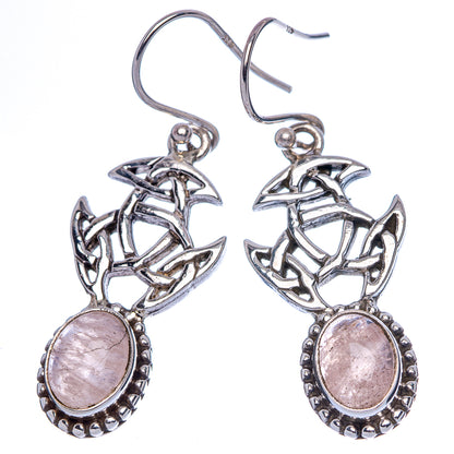 Rose Quartz Earrings 1 5/8" (925 Sterling Silver) E433183