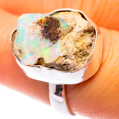 Rough Ethiopian Opal Ring Size 7.25 (925 Sterling Silver) R140925