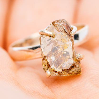 Petroleum Quartz Ring Size 6.75 (.925 Sterling Silver)