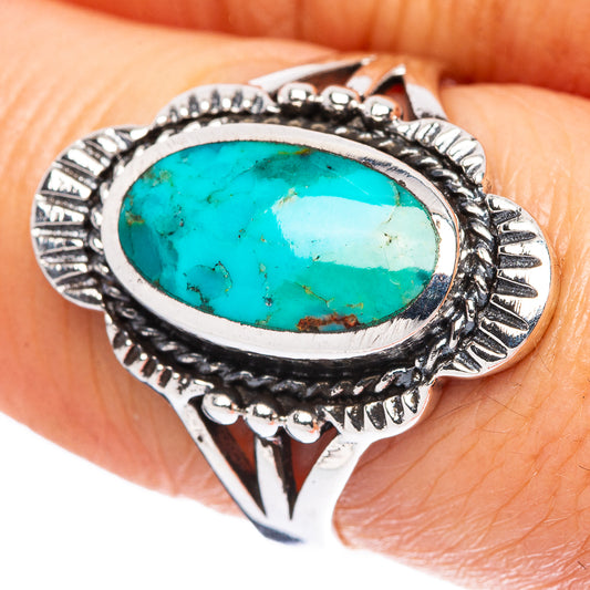 Rare Arizona Turquoise Ring Size 7.75 (925 Sterling Silver) R4531