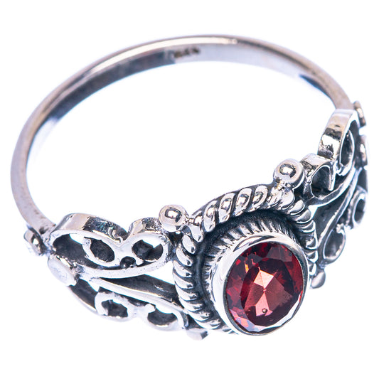 Garnet Ring Size 9 (925 Sterling Silver) R1478