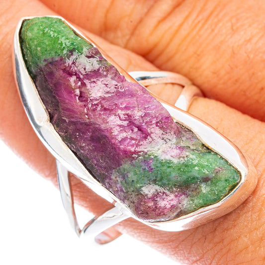 Rough Ruby Zoisite Ring Size 11.25 (925 Sterling Silver) R7427