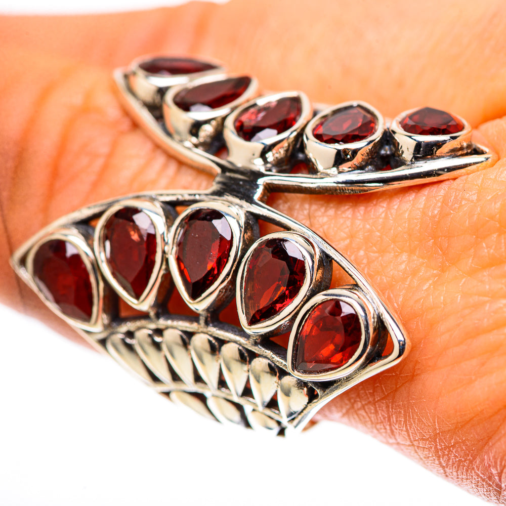 Large Garnet Ring Size 10 (925 Sterling Silver) RING138637