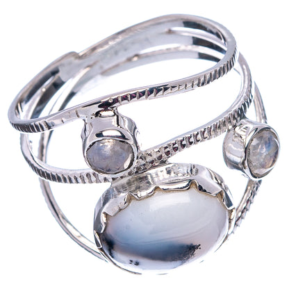 Premium Dendritic Opal Ring Size 8.75 (.925 Sterling Silver)