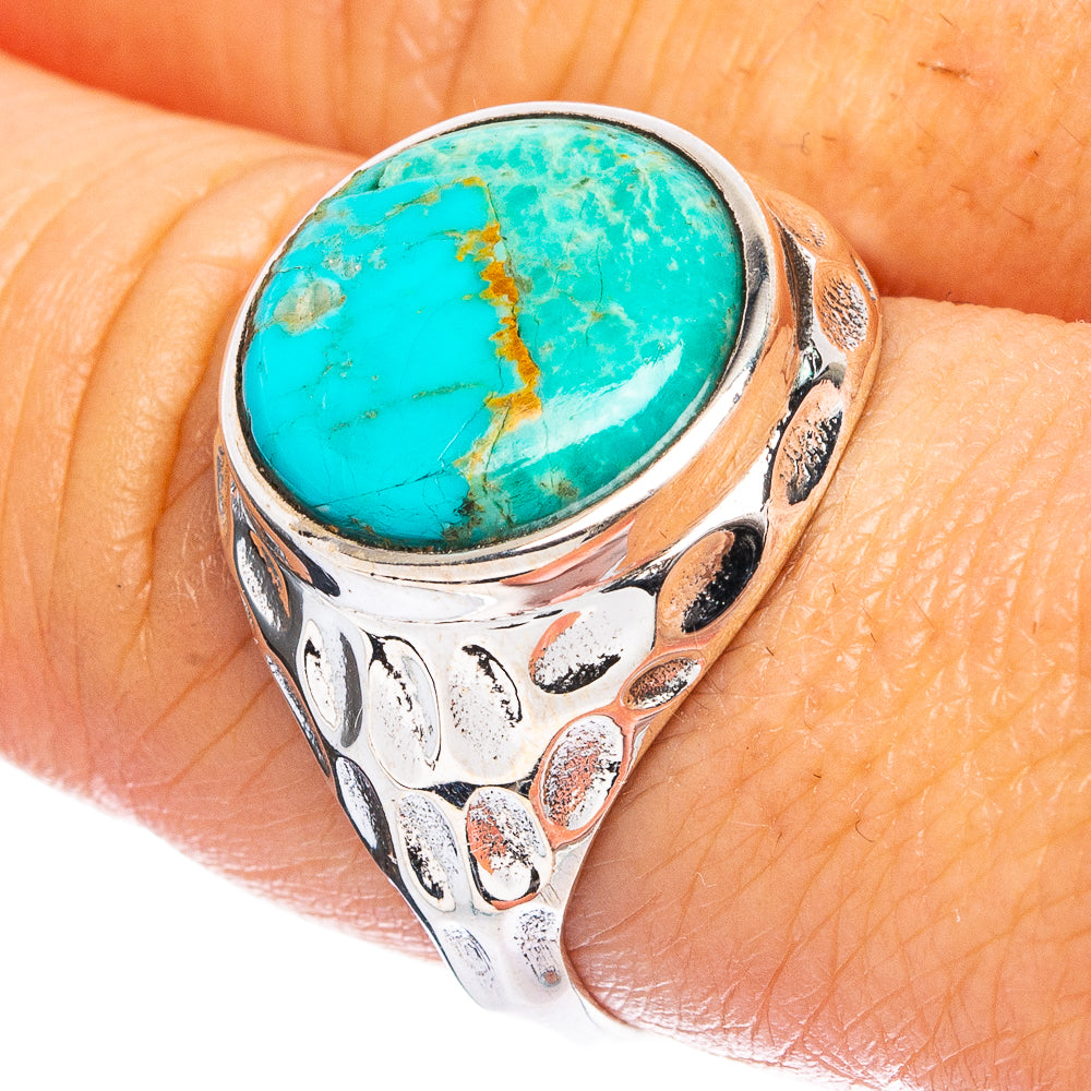 Rare Arizona Turquoise Ring Size 9 (925 Sterling Silver) R4822