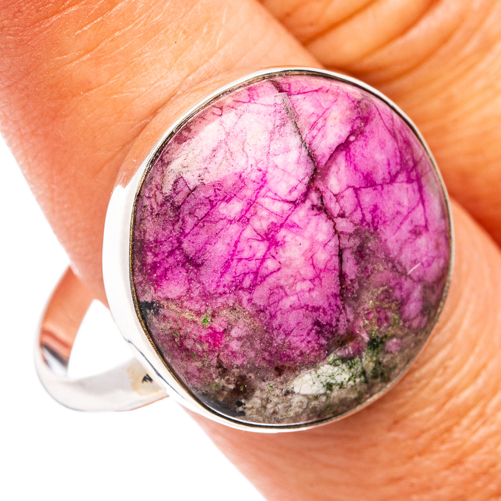 Premium Cobalto Calcite Ring Size 10 Adjustable (.925 Sterling Silver)