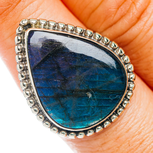 Spectrolite Ring Size 7 (German Silver)