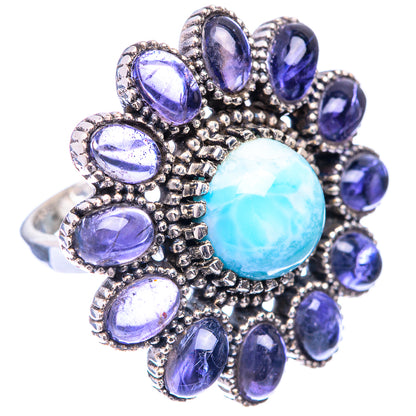 Large Larimar, Tanzanite Ring Size 6 (925 Sterling Silver) R140978