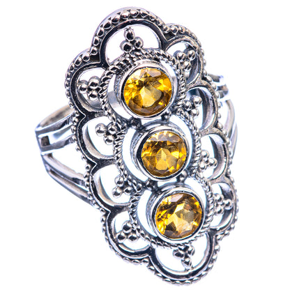 Faceted Citrine Ring Size 9 (925 Sterling Silver) R142411