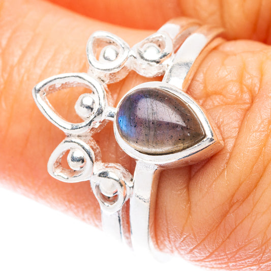 Labradorite Ring Size 6.75 (925 Sterling Silver) R5500
