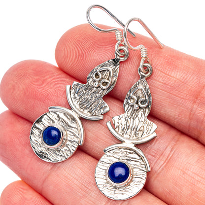 Lapis Lazuli Earrings 1 3/4" (925 Sterling Silver) E433175