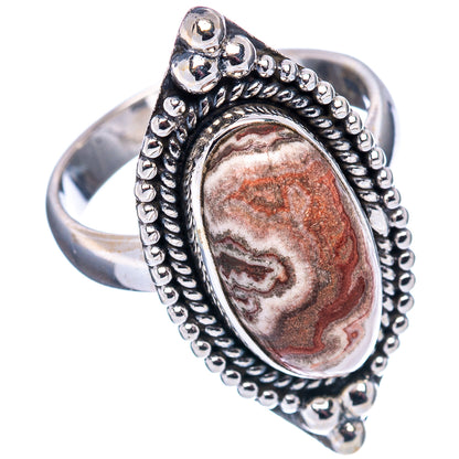 Crazy Lace Agate Ring Size 7 (.925 Sterling Silver)