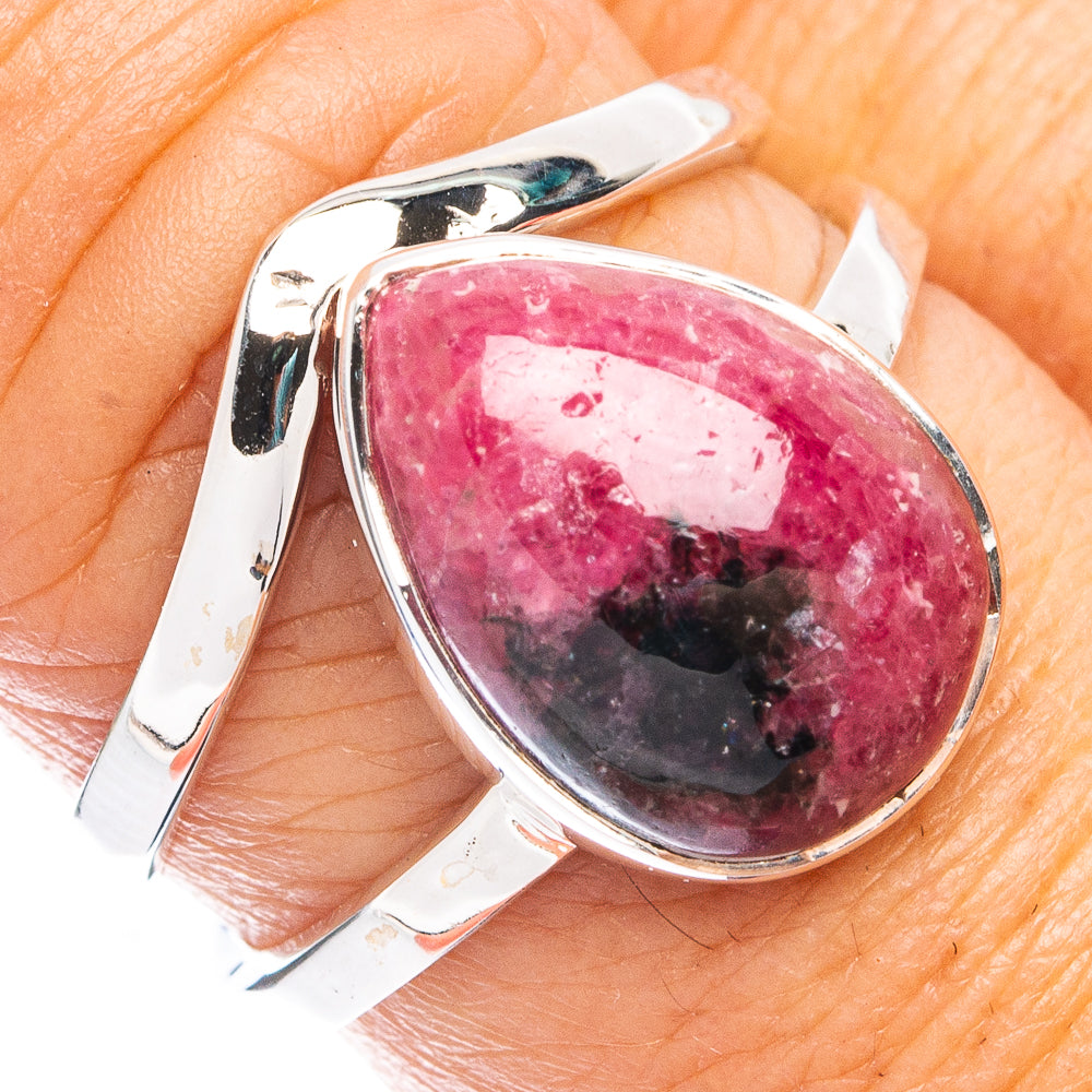 Premium Rhodonite Ring Size 8 (925 Sterling Silver) R7633