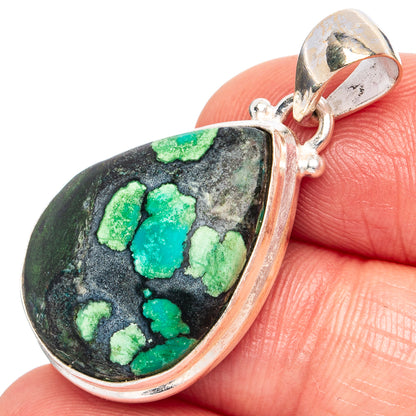 Rare Arizona Spiderweb Turquoise Pendants 1 3/8" (925 Sterling Silver) P43246
