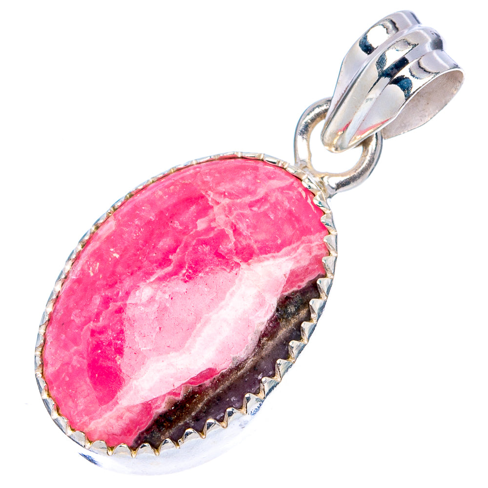 Rhodochrosite Pendant 1 1/4" (.925 Sterling Silver)