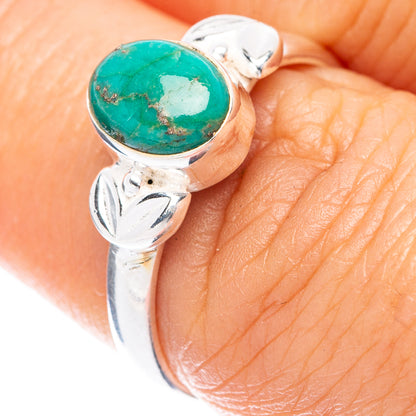 Tibetan Turquoise Ring Size 7 (925 Sterling Silver) R5587