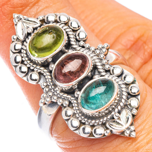 Tourmaline Ring Size 6.75 (925 Sterling Silver) R7066