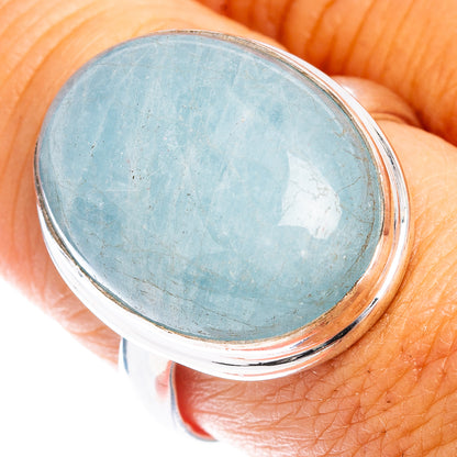 Aquamarine Ring Size 8.75 (.925 Sterling Silver)