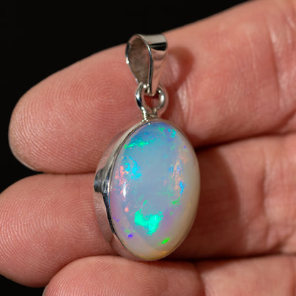 Premium Ethiopian Opal Pendant 1 1/4" (.925 Sterling Silver)