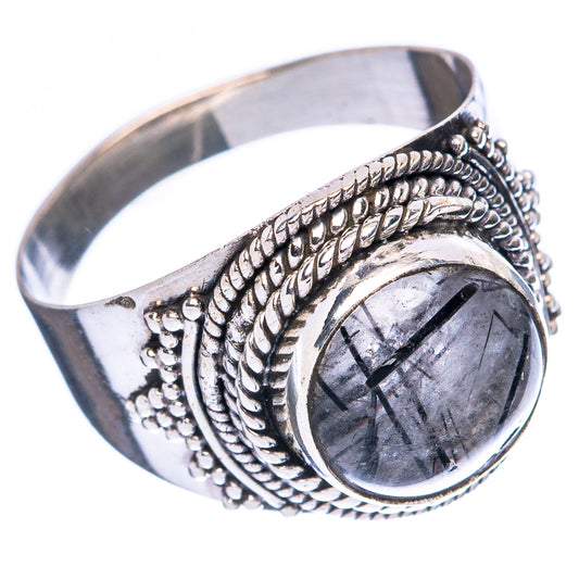 Tourmalinated Quartz Ring Size 6.75 (925 Sterling Silver) R4062