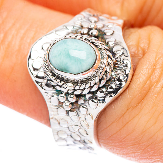 Larimar Ring Size 6.75 (925 Sterling Silver) R3786