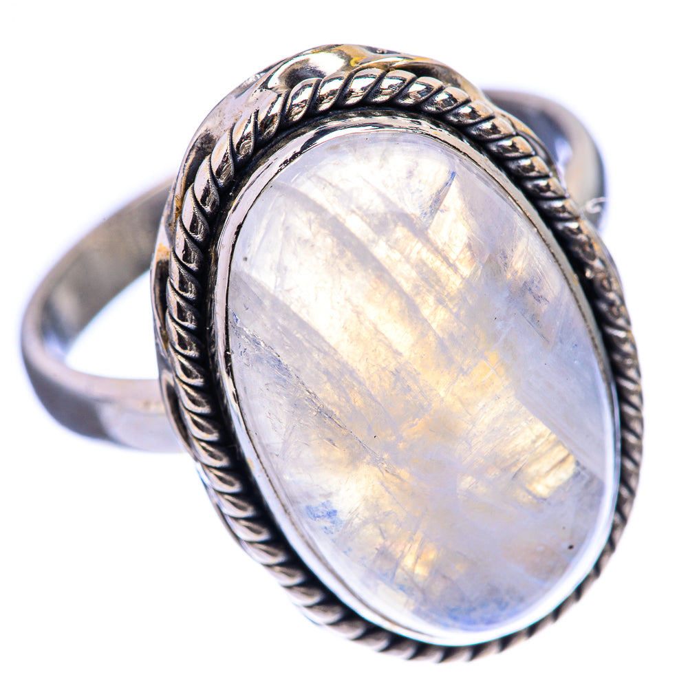 Rainbow Moonstone Ring Size 10.75 (925 Sterling Silver) R142787