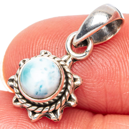 Larimar Dainty Pendants 7/8" (925 Sterling Silver) P42249