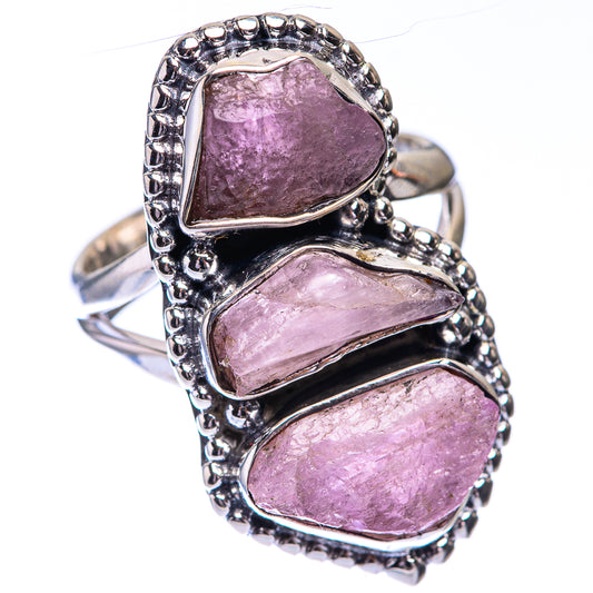 Rough Kunzite Ring Size 6.5 (925 Sterling Silver) R140762