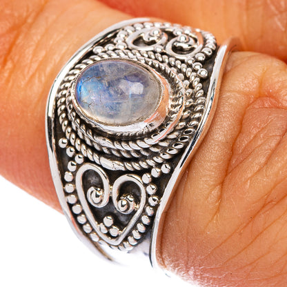 Rainbow Moonstone Ring Size 5.75 (925 Sterling Silver) R146421