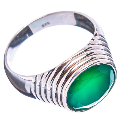 Green Onyx Ring Size 8.75 (.925 Sterling Silver)