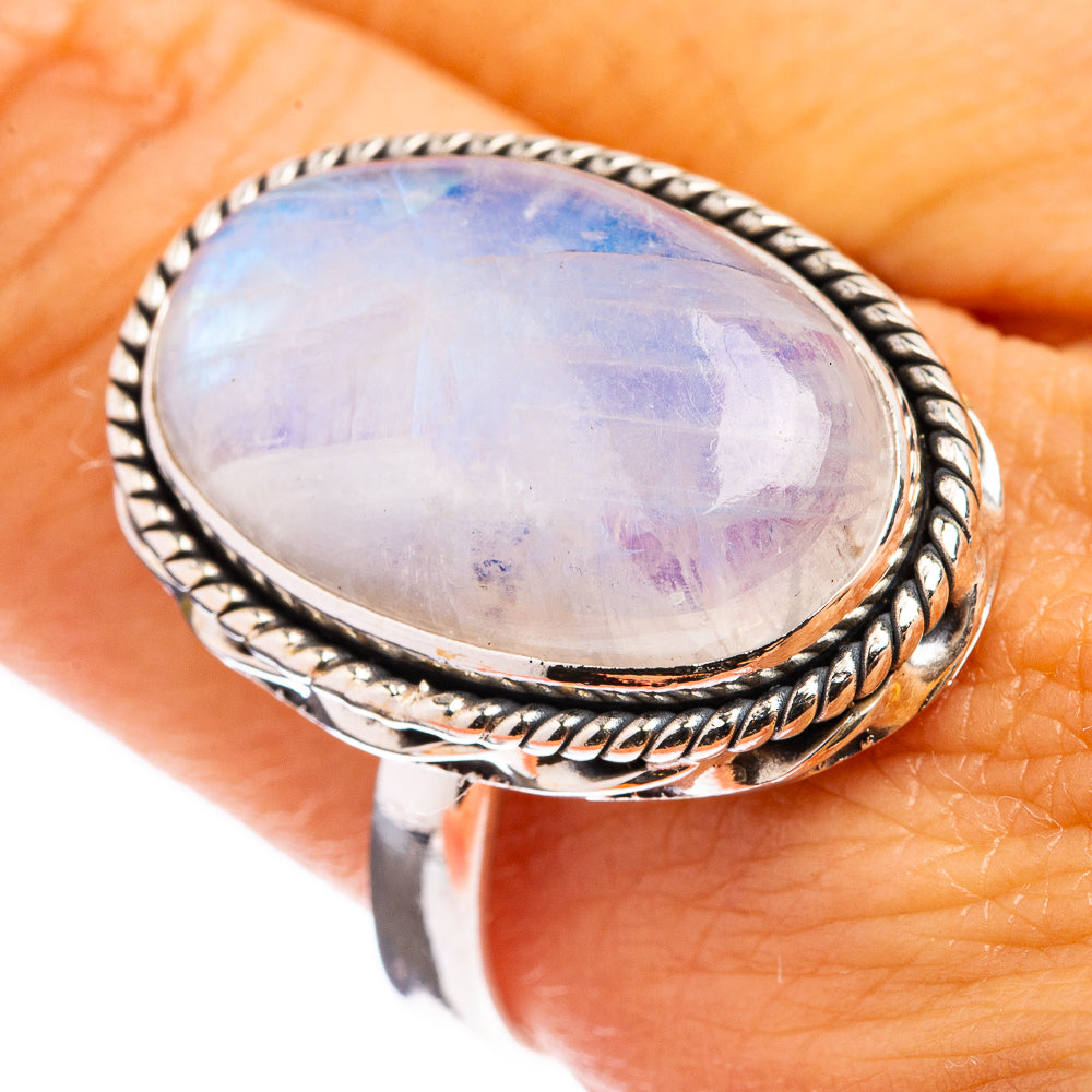 Rainbow Moonstone Ring Size 10.75 (925 Sterling Silver) R142787