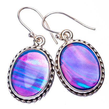 Aura Opal Earrings 1 3/8" (925 Sterling Silver) E432281
