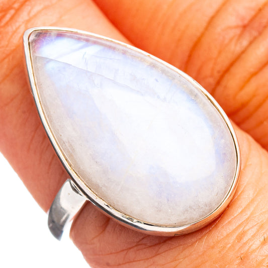 Premium Rainbow Moonstone Ring Size 7 (.925 Sterling Silver)